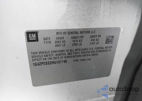 2017 Buick Lacrosse Essence z USA, uszkodzony, nr VIN 1G4ZP5SS2HU167149